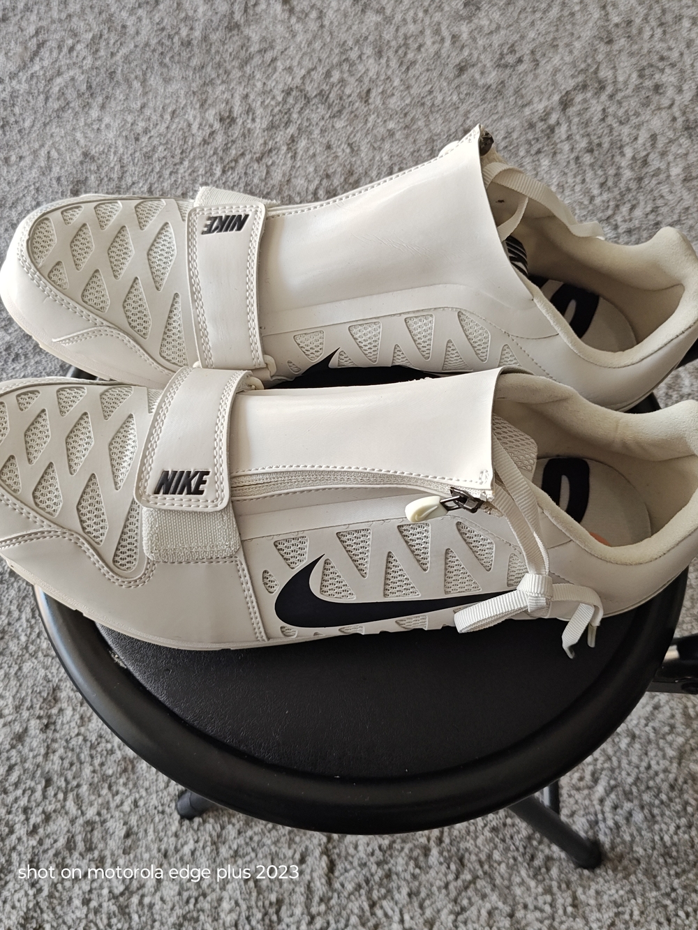 Nike Zoom LJ Long Jump Men's Creme Athletic Track Cleats Size 10 415339-003